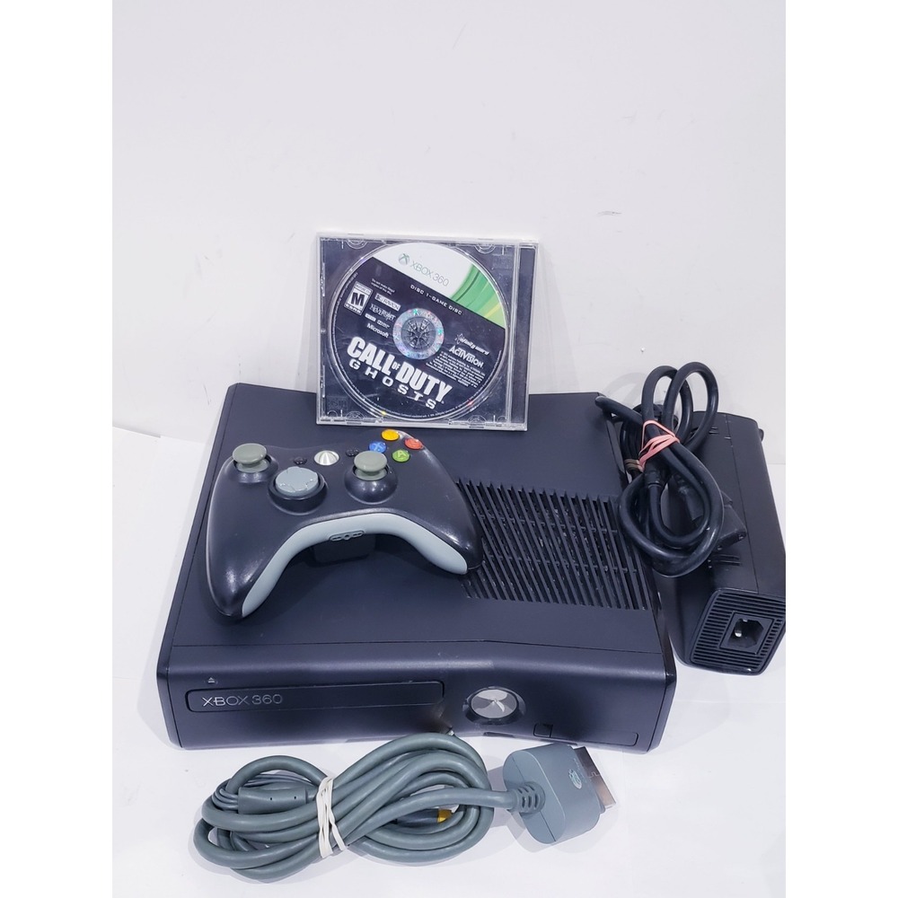 Microsoft Xbox 360 S Slim 250 GB Console Bundle Controller & Game Tested